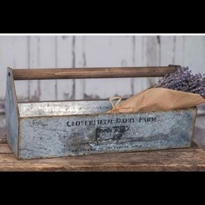 Rustic Metal Caddy Organizer Fixer Upper Style